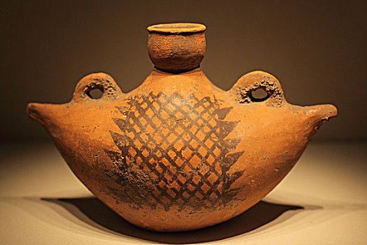 船形彩陶壶,仰韶文化