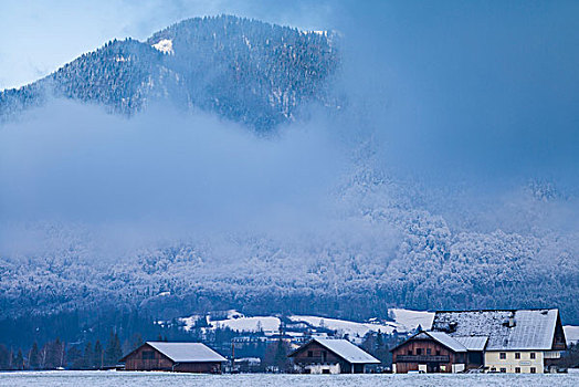 奥地利,萨尔茨堡,冬季风景