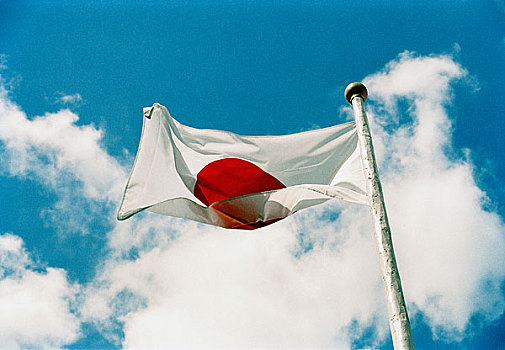 日本,旗帜,飘动,风