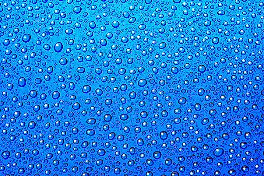 水滴,蓝色背景
