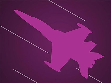 飞机,紫色背景