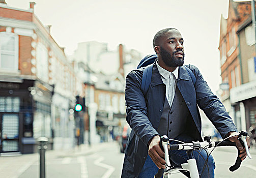 非洲,商务人士,通勤,骑自行车,城市街道