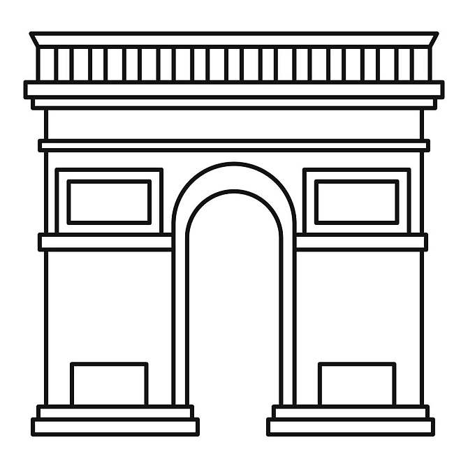 凯旋门,象征,轮廓,拱形,插画,矢量_高清图片_全景视觉