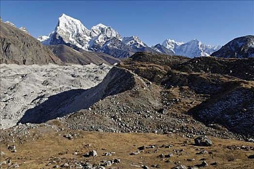 冰河,萨加玛塔国家公园,尼泊尔,亚洲