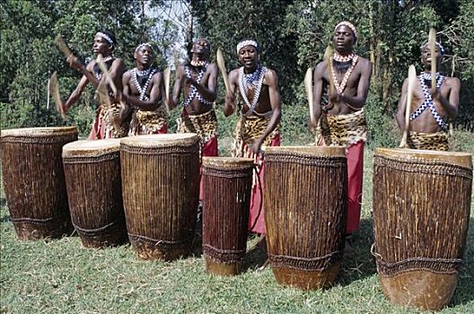 鼓手,表演,白天,卢旺达,舞者,局部,皇家,今日,几个,群体,韵律,移动,印象深刻,打鼓