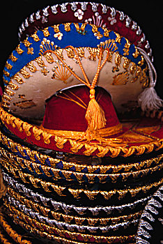 墨西哥,波多黎各,一堆,墨西哥帽,出售