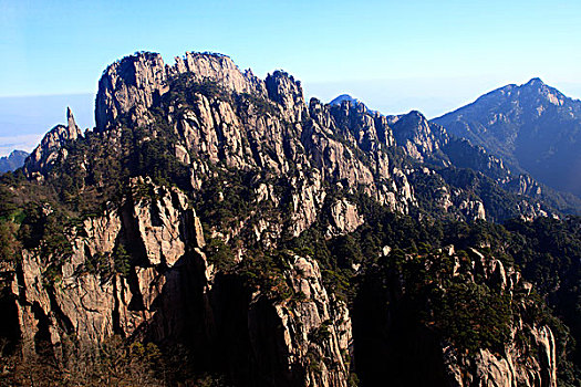 山峦,山顶,远景