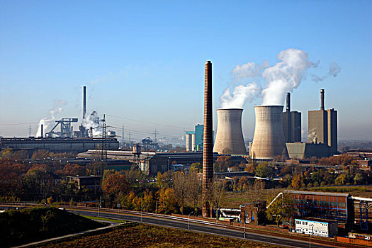 电厂,杜伊斯堡,北莱茵-威斯特伐利亚,德国,欧洲