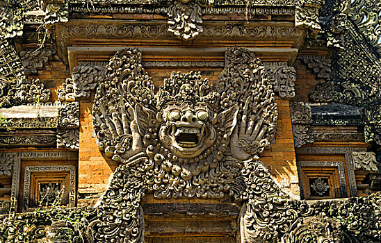 雕刻,墙壁,庙宇,布撒基寺,巴厘岛,印度尼西亚