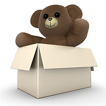 泰迪熊,盒子