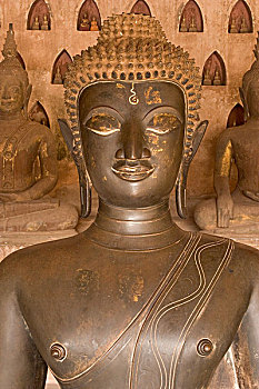 亚洲,老挝,万象,青铜,雕塑,1818年