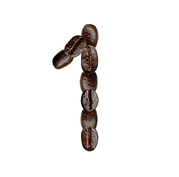 数字,咖啡豆