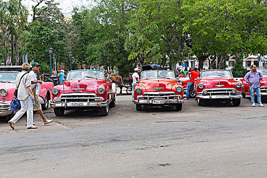 老爷车,正面,首都,哈瓦那,古巴,共和国,大安的列斯群岛,加勒比