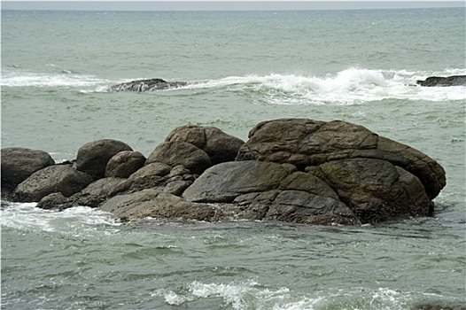 石头,床,平静,海洋