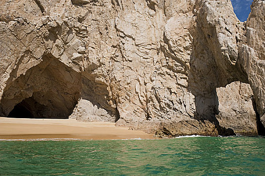 洞穴,海滩,墨西哥