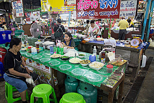 泰国,清迈,快餐,餐馆,街边市场,食物,风格,使用,只有