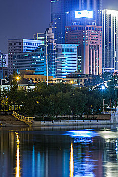 天津海河夜景