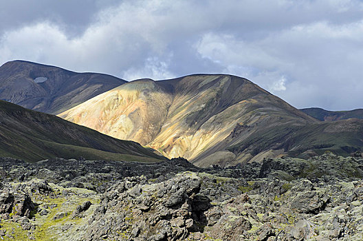山,熔岩原,兰德玛纳,南方,区域,冰岛,欧洲