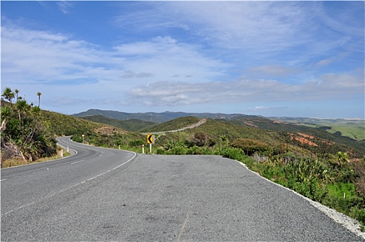 道路,雷因格海角,新西兰