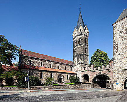 尼古拉教堂,教堂,中世纪城市,大门,卡尔斯,埃森纳赫,图林根州,德国,欧洲