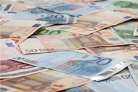 50,100欧元,钞票,背景