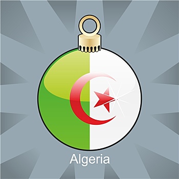 阿尔及利亚,旗帜,圣诞节,形状