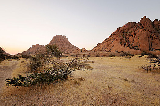大草原,风景,岩石构造,山,自然保护区,纳米比亚,非洲