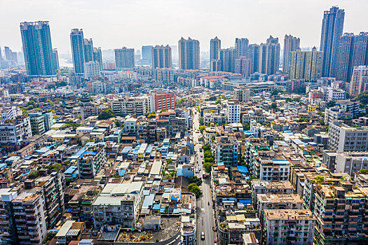 航拍广州西关永庆坊旅游区,广州恩宁路历史街区,荔枝湾涌景点