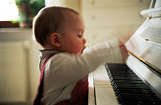 婴儿,演奏,钢琴