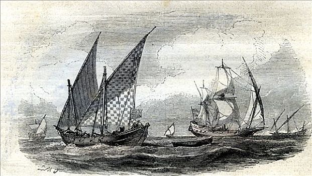 17世纪,地中海,帆船,19世纪