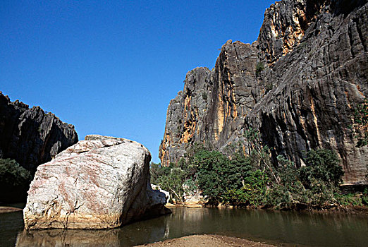 岩石构造,河,西澳大利亚,澳大利亚