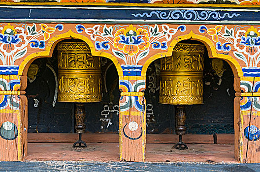 转经轮,寺院,不丹