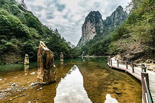 浙江省,天台县,岩石,溪流,自然景观