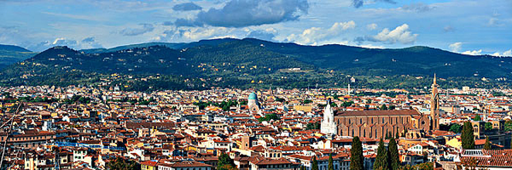 城市天际线,佛罗伦萨,屋顶,风景,意大利,全景