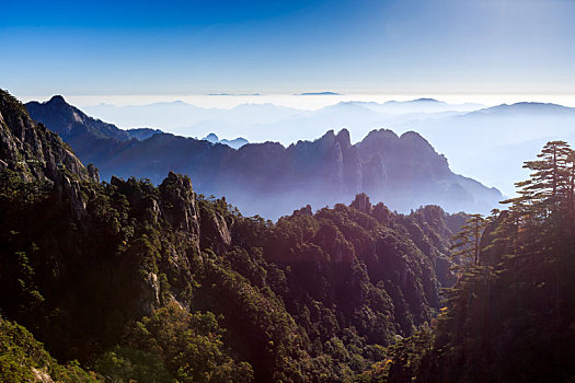 中国安徽省黄山风景区自然风景