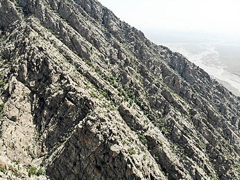 航拍宁夏银川贺兰山东麓贺兰山岩画遗址公园景区