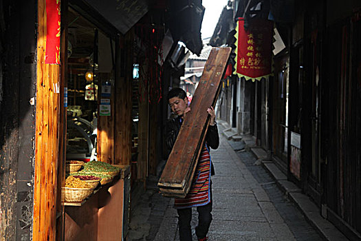 甪直,古镇,建筑,江南,水乡,小桥,桥梁,河流,河道,渔舟,渔船,小巷,风情,风光,旅游,景点,古色古香,民163