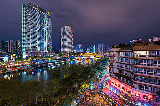 成都安顺桥夜景