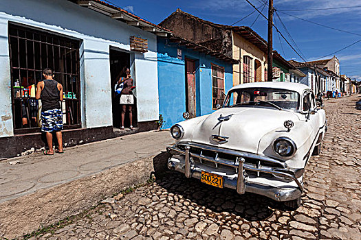 旧式,雪佛兰,20世纪40年代,特立尼达,古巴,北美