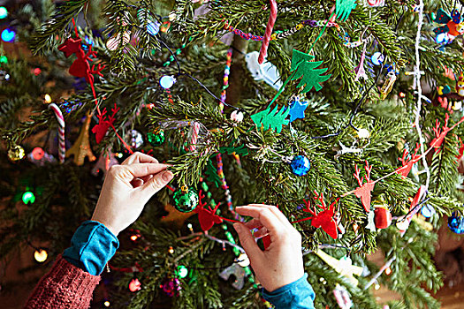 准备,圣诞节,装饰,圣诞树