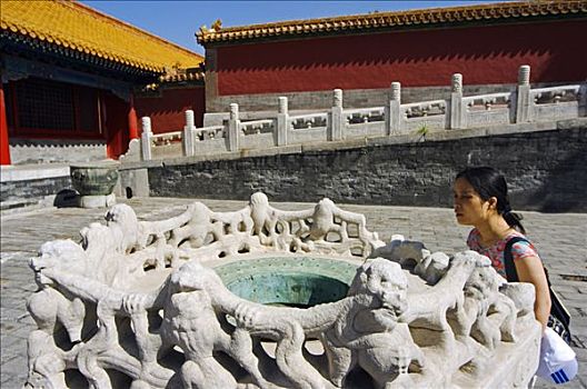 华丽,喷水池,故宫,北京,中国