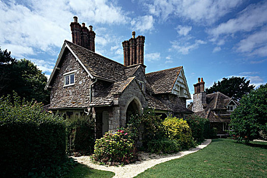 不动产,屋舍,19世纪,小村庄,英国