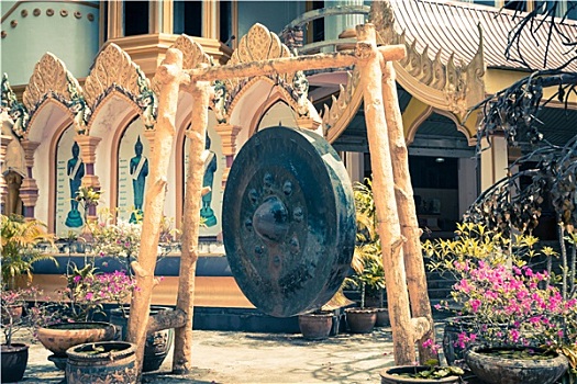 大,锣,庙宇,泰国