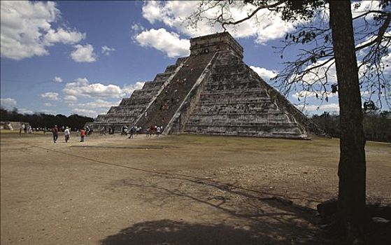 卡斯蒂略金字塔,奇琴伊察,墨西哥,北美