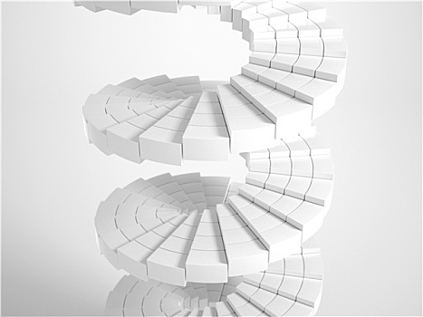 白色,圆形,楼梯