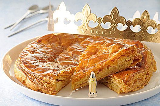 法式甜饼,幸运物,金色,纸皇冠