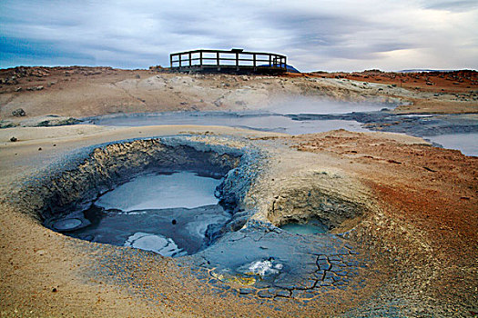 蒸汽,湖,米湖,冰岛