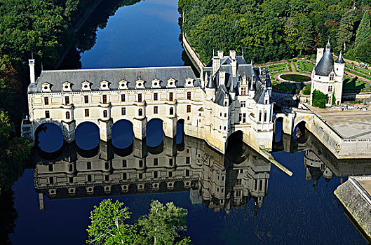 法国,卢瓦尔河,城堡,文艺复兴,航拍