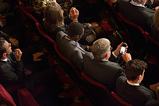 男人,手机,剧院,观众