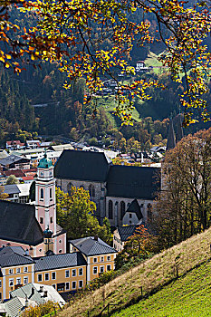德国,巴伐利亚,城镇景色,安德里亚,教堂